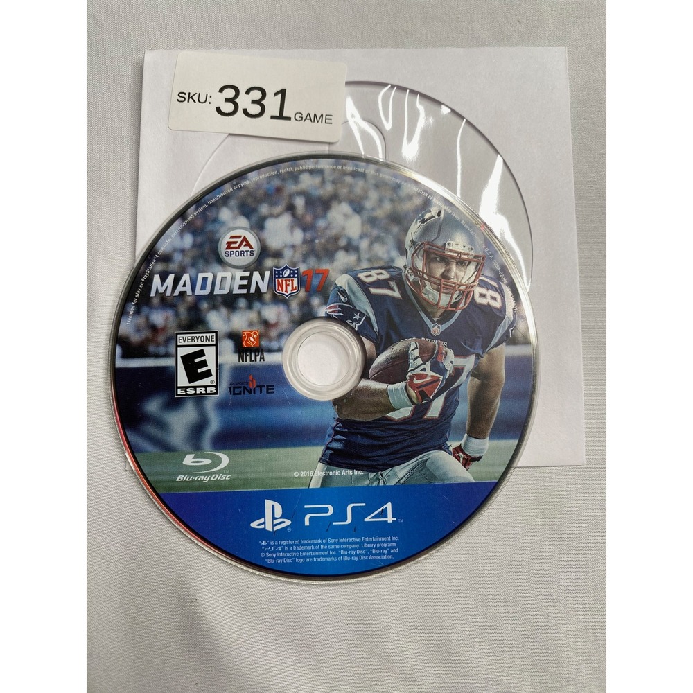 EA Sports Madden NFL 17 Sony PlayStation 4 PS4 Disc Only Rob Gronkowski Cover